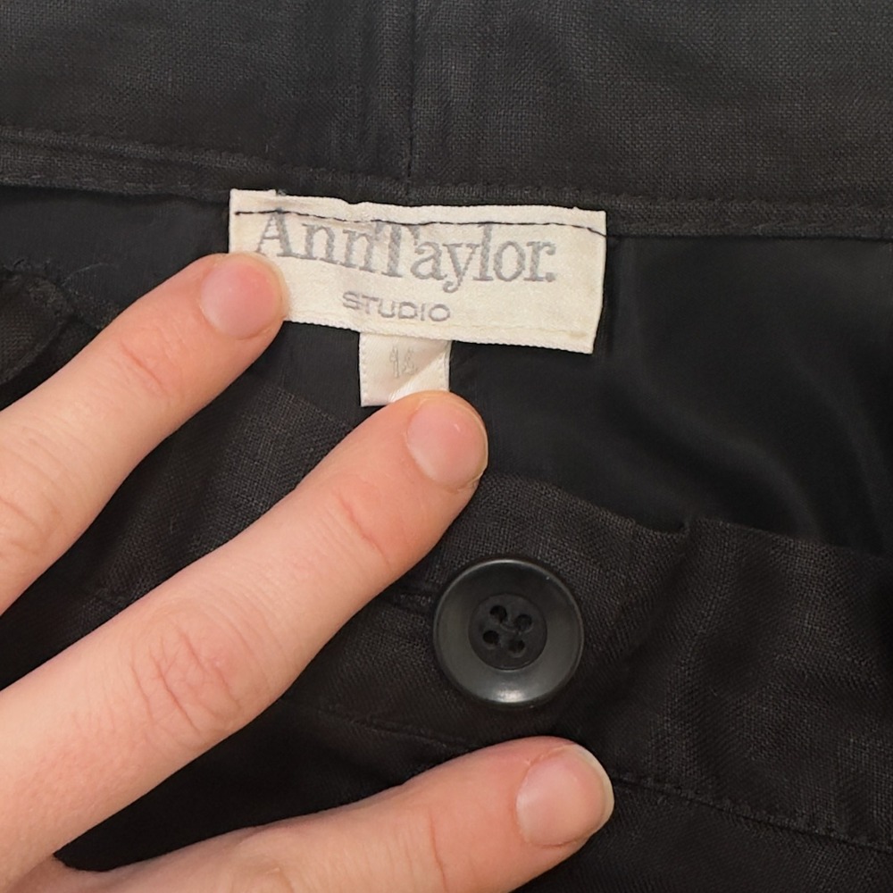 Vintage 90s Ann Taylor Studio Tailored Linen Shorts - Size 12 (best for 8-10) - Picture 10 of 12